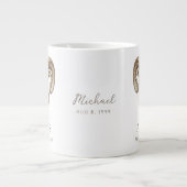Aries Zodiac Personalized Name & Birth Date ジャンボコーヒーマグカップ (正面)