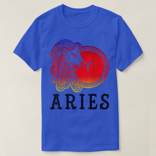 Aries Zodiac Sign, Aries Ram zodiac sign Tシャツ (デザイン正面)
