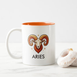 Aries Zodiac Sign Astrology Birthday Coffee Mug ツートーンマグカップ