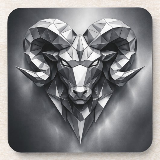 Aries zodiac sign masculine style コースター (正面)