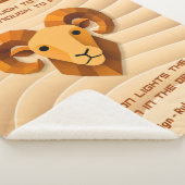 Aries Zodiac Sign Modern 3D Affirmation シェルパブランケット (3/4)