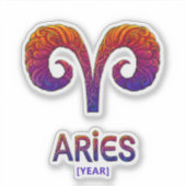Aries Zodiac Sign / Zodiaco Aries シール (正面)