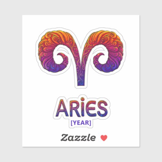 Aries Zodiac Sign / Zodiaco Aries シール (シート)