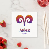 Aries Zodiac Sign / Zodiaco Aries スタンダードカクテルナプキン (インサイチュ)