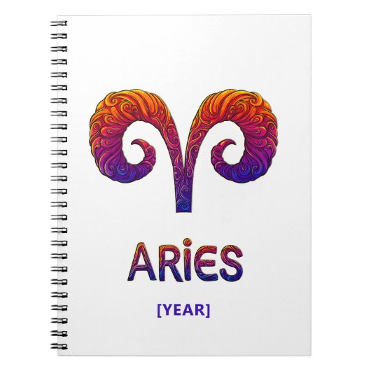 Aries Zodiac Sign / Zodiaco Aries ノートブック (正面)
