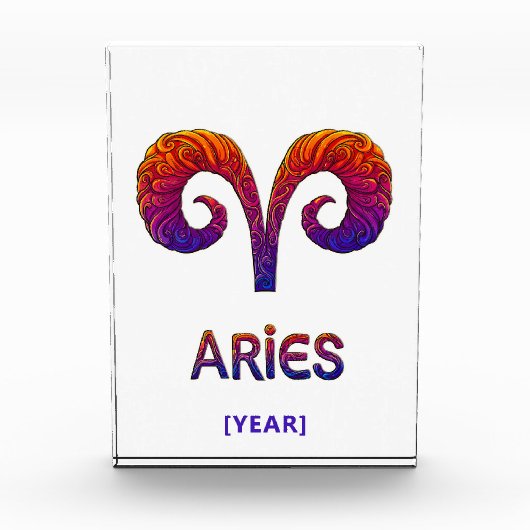 Aries Zodiac Sign / Zodiaco Aries フォトブロック (正面)