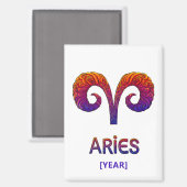 Aries Zodiac Sign / Zodiaco Aries マグネット (正面/裏面)