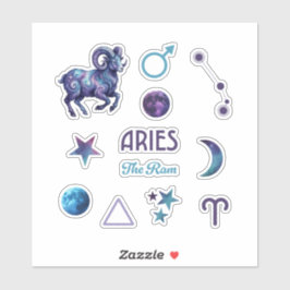 Aries Zodiac Sticker Collection シール