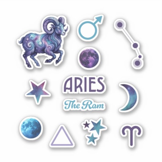 Aries Zodiac Sticker Collection シール (正面)