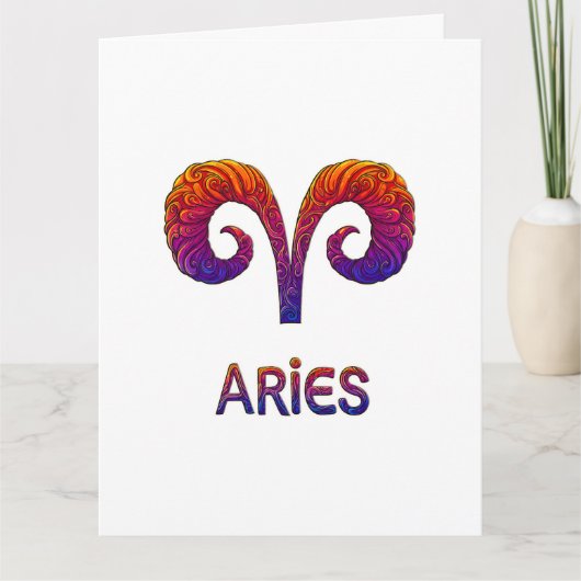 Aries Zodiac / Tarjeta Aries カード (正面)