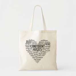 Aries Zodiac Tote Bag | Word Cloud Design トートバッグ