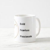 Aries Zodiac Traits Bold Fearless Passionate コーヒーマグカップ (正面右)