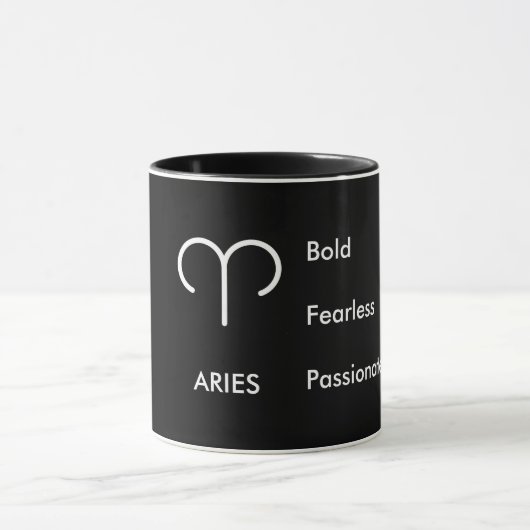 Aries Zodiac Traits Bold Fearless Passionate マグカップ (中央)