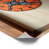 Aries Zodiac Wall Art Printable | Bold Astrology R ポスター (角)