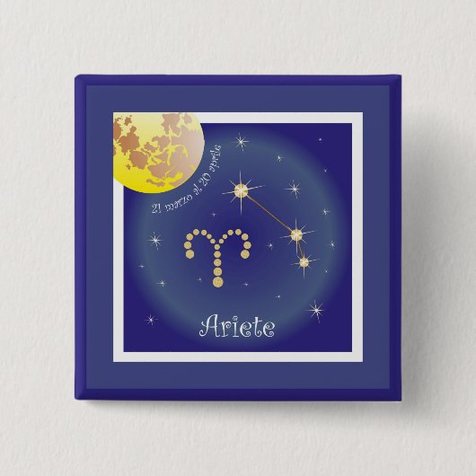 Ariete 21 marzo al 20 aprileボタン 缶バッジ (正面)