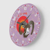 Ariete 21 marzo al 20 aprile Orologio ラージ壁時計 (傾斜)