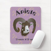 Ariete 21 marzo al 20 aprile Tappetiniマウスごと マウスパッド (マウス)