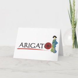 Arigatoの女性 サンキューカード