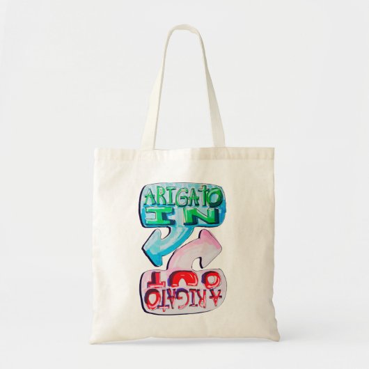 Arigato In, Arigato Out トートバッグ (正面)
