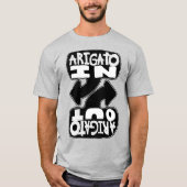 Arigato In, Arigato Out (black and white) Tシャツ (正面)