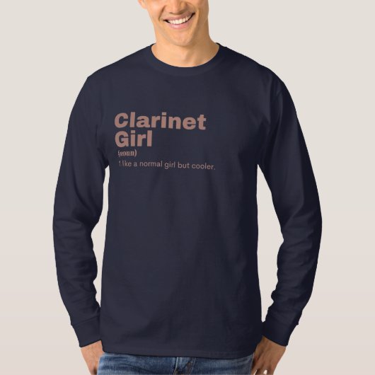 arinet  Girl - Clarinet  Tシャツ (正面)