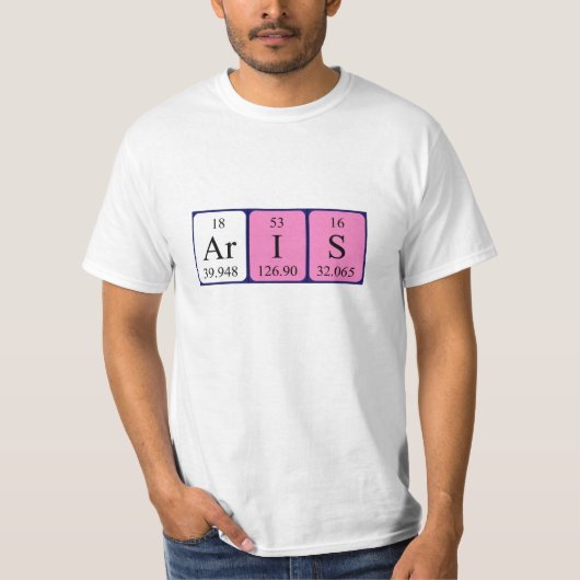 Aris定期テーブル名のシャツ Tシャツ (正面)