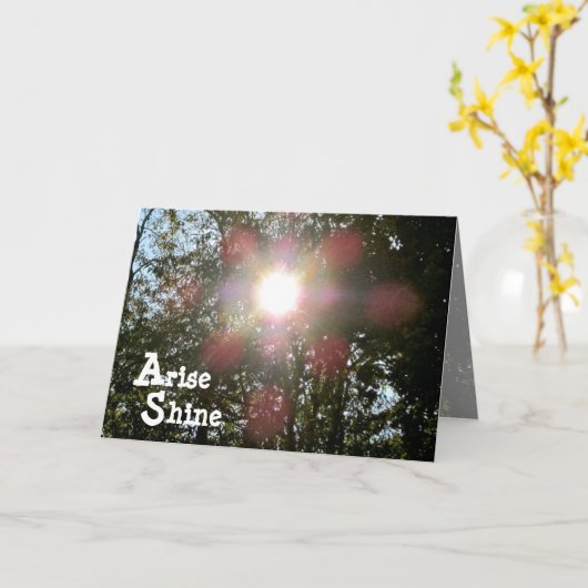 Arise Shine Isaiah 60 Christian card カード (黄色い花)