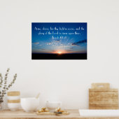 Arise, Shine sunrise bible verse Isaiah 60:1ポスター ポスター (キッチン)