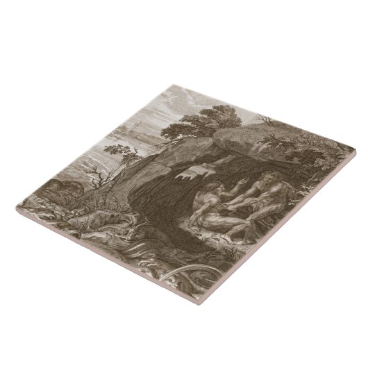 Aristeusは彼の神託、17を明らかにするためにプロテウス菌を強います タイル (側面)