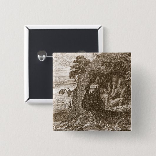 Aristeusは彼の神託、17を明らかにするためにプロテウス菌を強います 缶バッジ (正面&裏面)