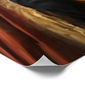 Aristocratic Bison Portrait, Funny Animal ポスター (角)