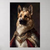 Aristocratic German Shepherd Art, Renaissance Dog ポスター (正面)