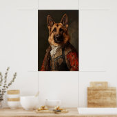 Aristocratic German Shepherd Print, Renaissance ポスター (キッチン)