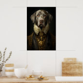 Aristocratic Labrador Portrait, Funny Royal Dog ポスター (キッチン)