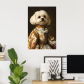 Aristocratic Maltese Dog Art Print, Renaissance ポスター (ホームオフィス)