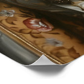 Aristocratic Pug Renaissance Portrait Print ポスター (角)