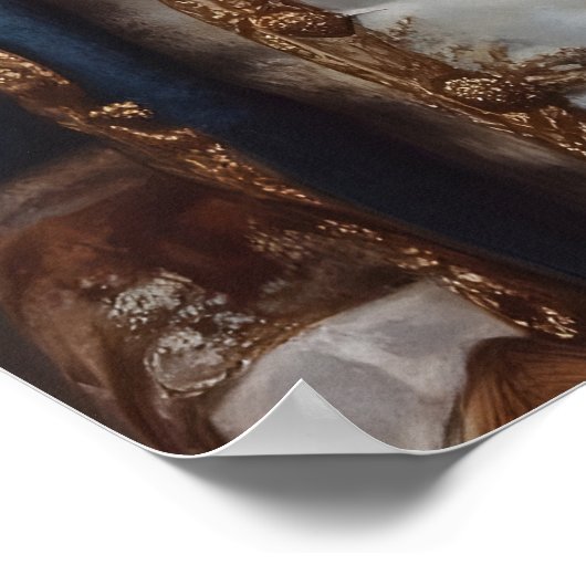 Aristocratic Squirrel Portrait, Renaissance Animal ポスター (角)