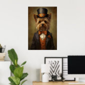 Aristocratic Yorkshire Terrier Print, Renaissance ポスター (ホームオフィス)