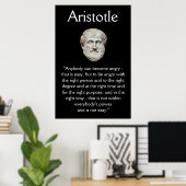 Aristotle - Anger Management Quote ポスター (ホームオフィス)