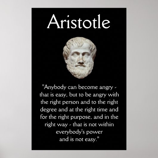 Aristotle - Anger Management Quote ポスター (正面)
