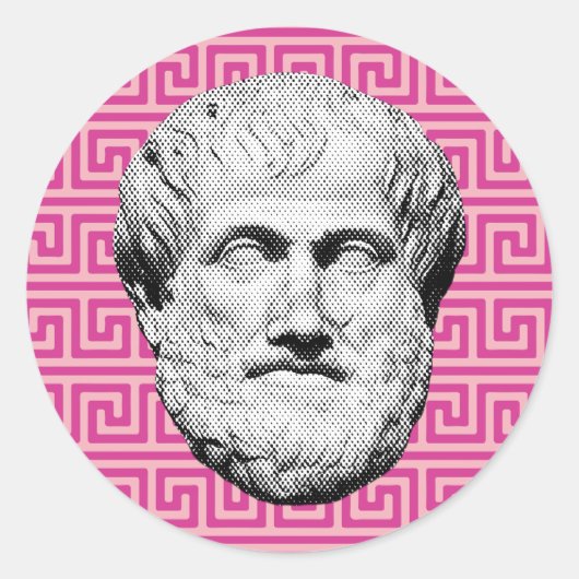 Aristotle Greek Philosopher ラウンドシール (正面)