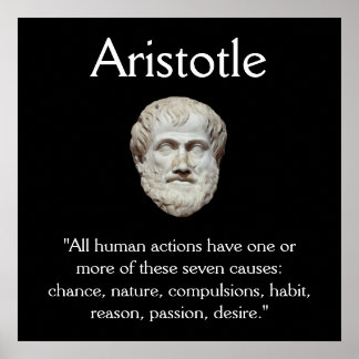 Aristotle - Human Behavior Quote ポスター