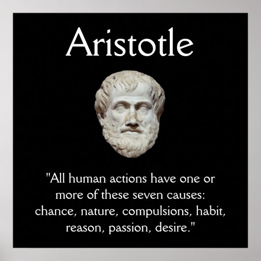 Aristotle - Human Behavior Quote ポスター (正面)