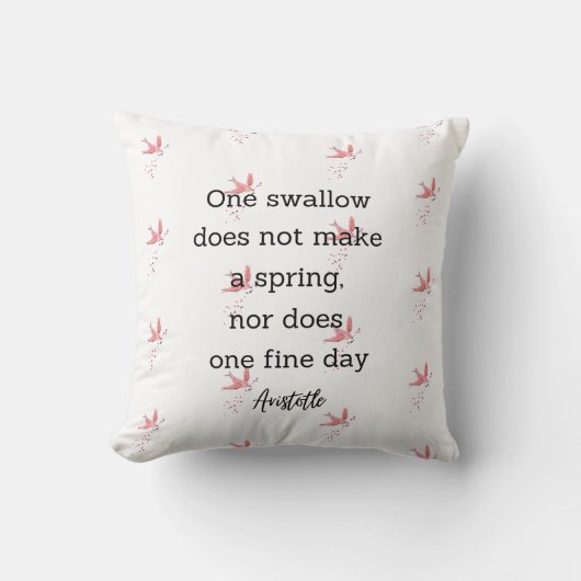 Aristotle Spring Quote Decor For Home  クッション (正面)
