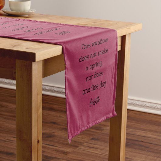 Aristotle Spring Quote Decor For Home  ショートテーブルランナー (インサイチュ)