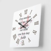 Aristotle Spring Quote Decor For Home  スクエア壁時計 (傾斜)