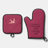 Aristotle Spring Quote Decor For Home  Oven Mitt & 鍋つかみ&鍋敷きセット (正面)