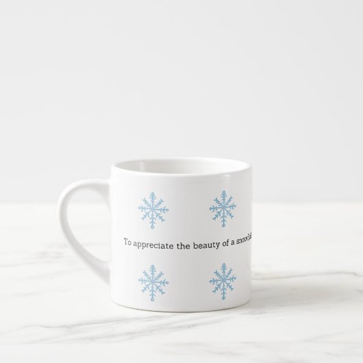 Aristotle Winter Quote Decor For Home エスプレッソカップ (左)