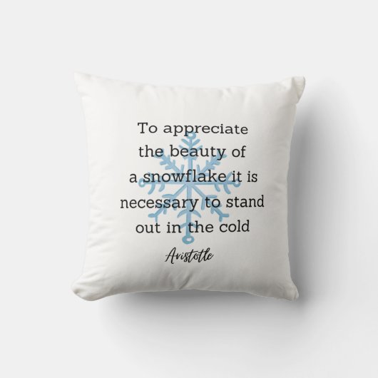 Aristotle Winter Quote Decor For Home クッション (正面)