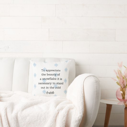 Aristotle Winter Quote Decor For Home クッション (ソファ)